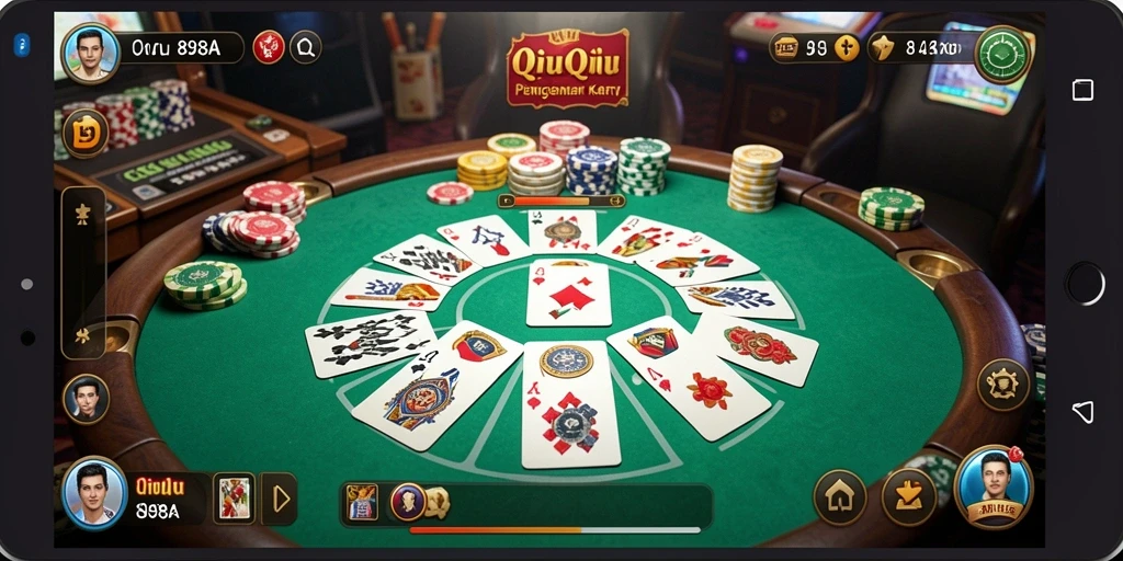 Screenshot menunjukkan gameplay QiuQiu yang penuh aksi dan strategi.
