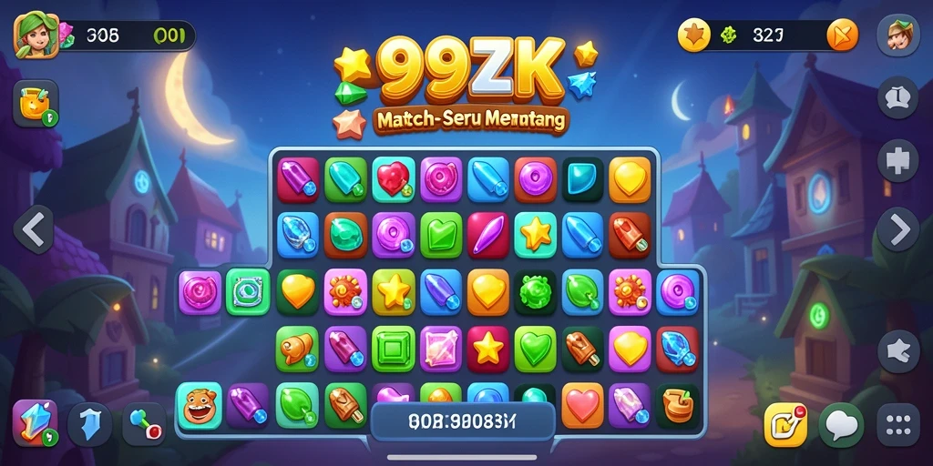 Tampilan gameplay seru dari 999ZK saat mencocokkan objek.