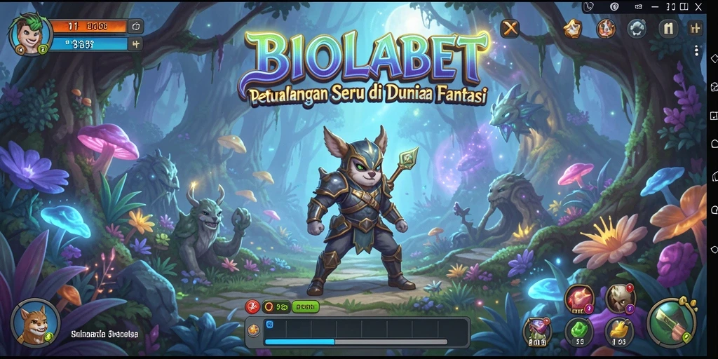 Tampilan gameplay epik dalam petualangan BIOLABET.