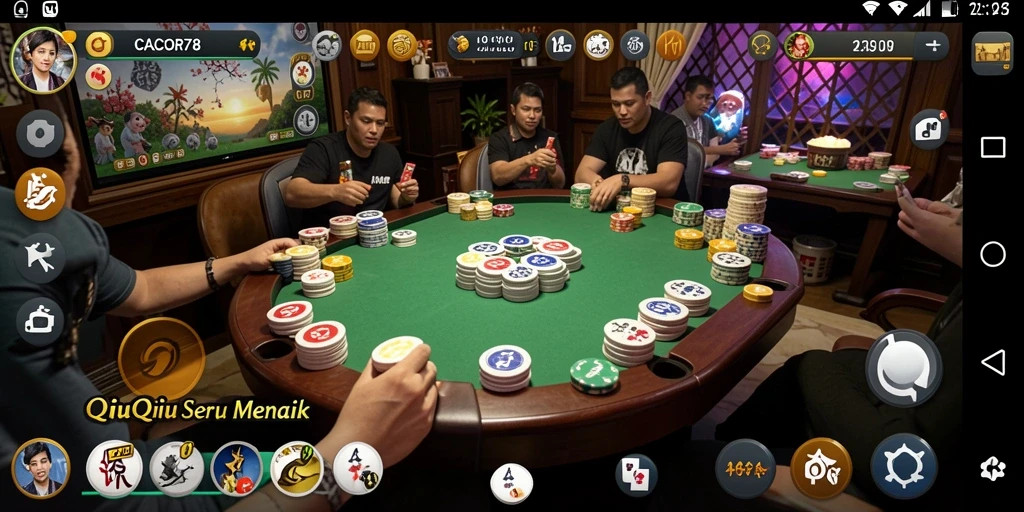 Screenshot gameplay QiuQiu yang penuh aksi dan keseruan.