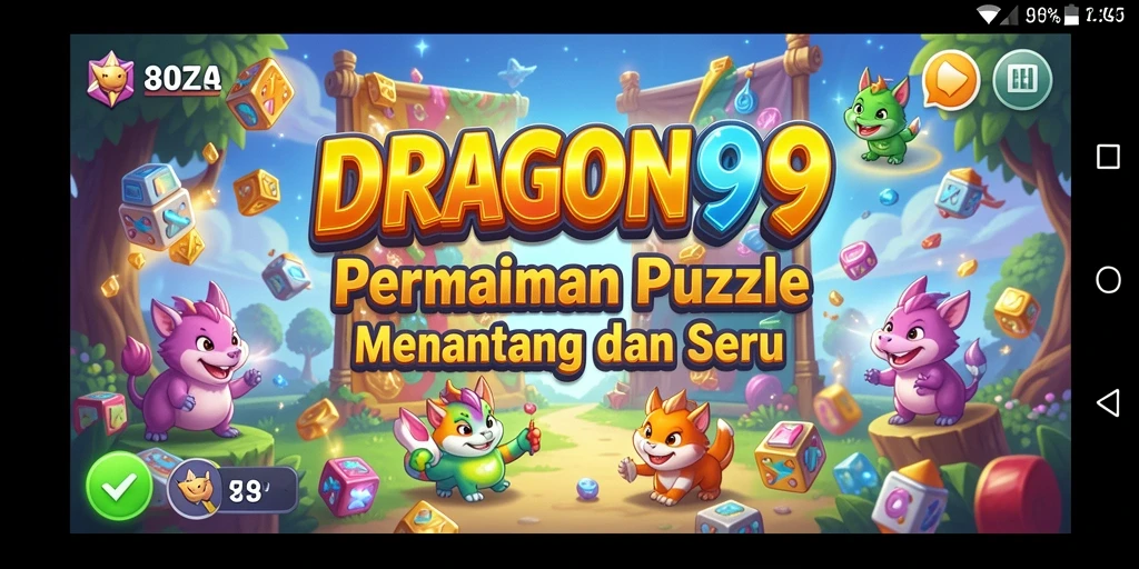 Tangkapan layar gameplay DRAGON99 menunjukkan tantangan puzzlenya yang seru.