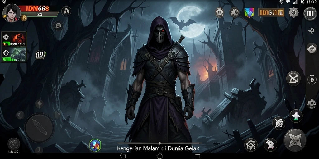 Pengalaman gameplay menakutkan di IDN668 dengan suasana gelap dan penuh ketegangan.