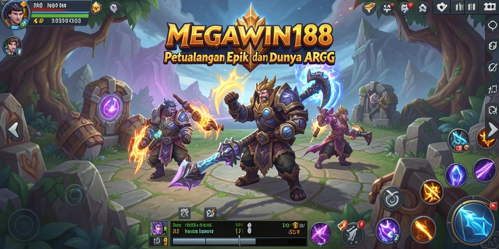 Menampilkan aksi seru dalam gameplay ARPG MEGAWIN188.