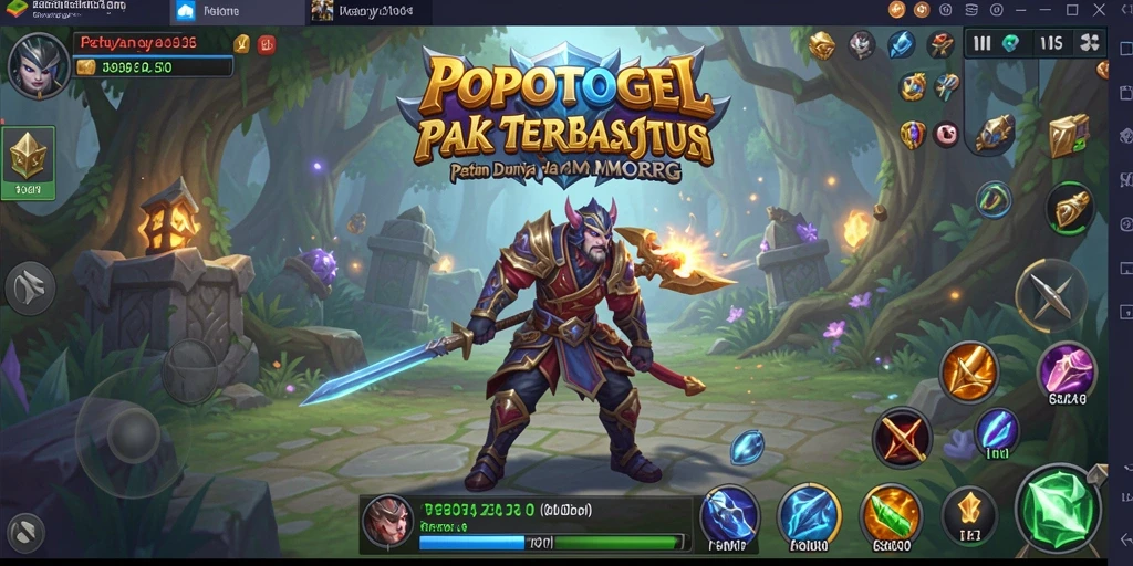 Screenshot utama permainan MMORPG POPOTOGEL menampilkan aksi seru karakter dan grafik menawan.