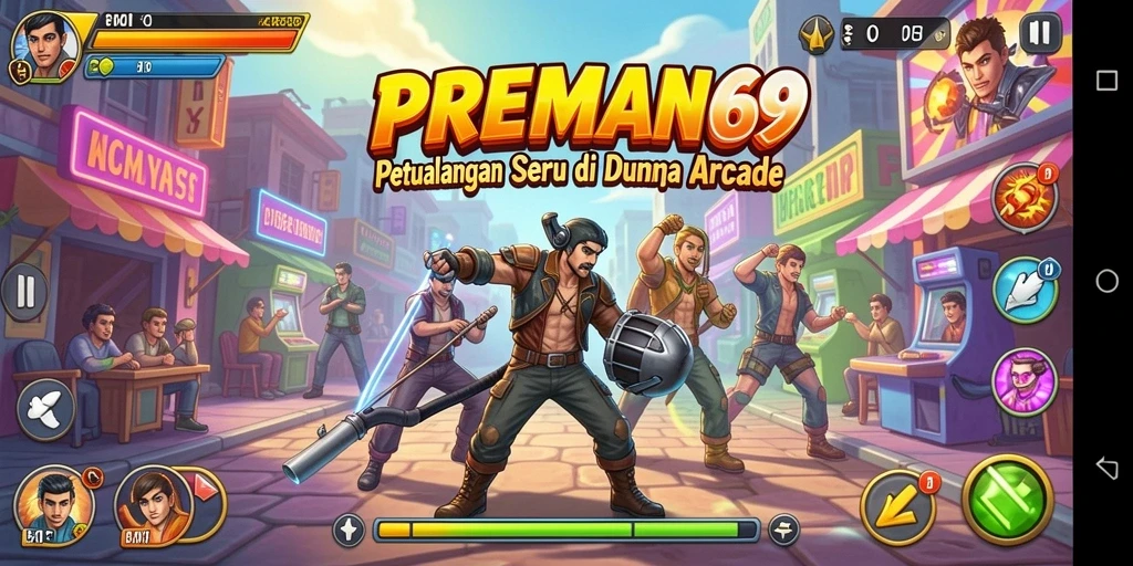 Tampilan menarik dari gameplay seru PREMAN69 dalam aksi arcade.