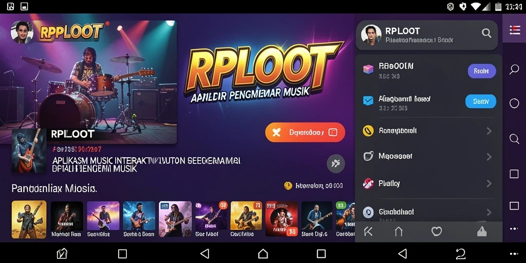 Tampilan gameplay RPLOOT yang menarik dan interaktif dengan lagu-lagu seru.