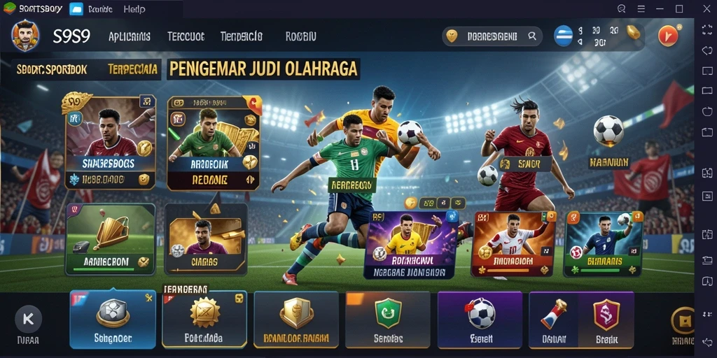 Tampilan gameplay S9S9 yang menampilkan taruhan olahraga secara langsung.