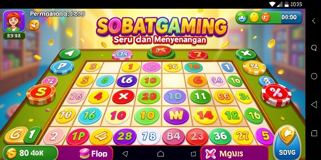 Tampilan menarik dari aplikasi SOBATGAMING saat bermain Bingo.