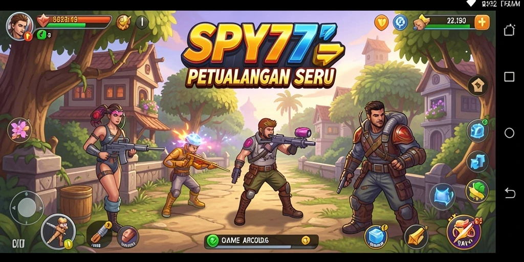 Tampilan seru dari gameplay SPY77 yang menantang.