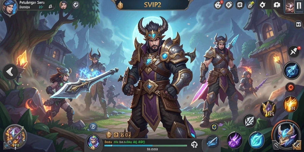 Screenshot utama SVIP2 menampilkan pertempuran epik dalam dunia ARPG.