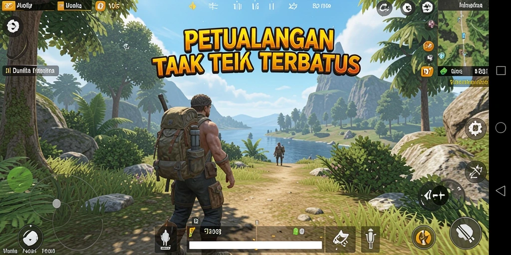 Gameplay seru di dunia terbuka V87 yang menantang.