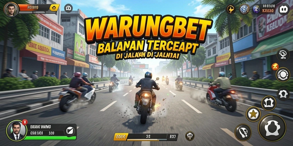 Tampilan gameplay balapan yang mendebarkan di WARUNGBET.