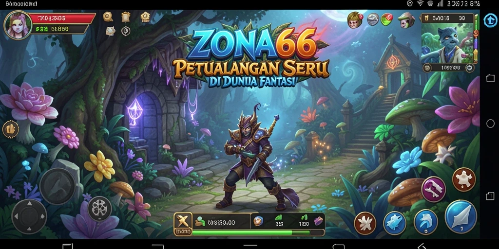 Gameplay ZONA66 yang seru dalam dunia petualangan fantastis.
